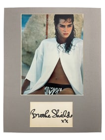 Brooke Shields Photograph with Cut Signature Mounted to Mat