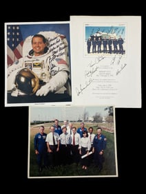 Daniel Bursch NASA Signed Photograph & Mission STS-49 Crew Signed Invitation