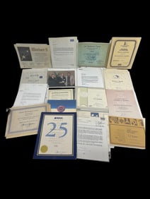 Original NASA Certificates, Awards and Photographs of Staff Members