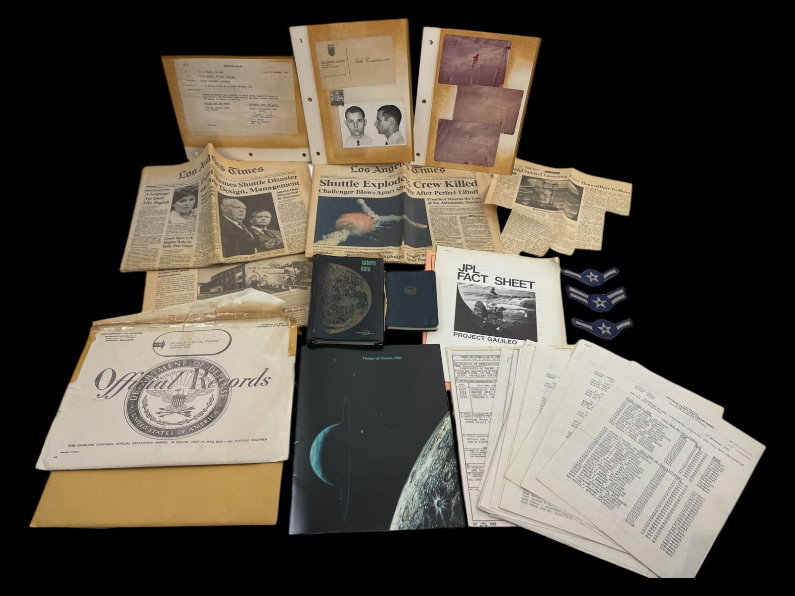 Original NASA Memorandums LA Times Newspapers, Data Booklet and Documents (1 of 17)