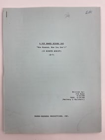 A Pup Named Scooby Doo Animation Cartoon Hanna-Barbera 1988 Script