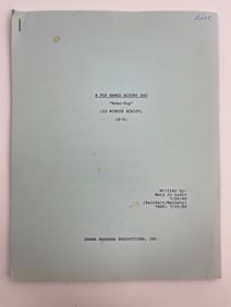 A Pup Named Scooby Doo Animation Cartoon Hanna-Barbera 1988 Script