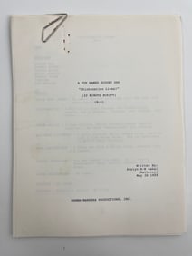 A Pup Named Scooby Doo Animation Cartoon Hanna-Barbera 1988 Script