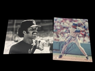 Vintage Baseball MLB Signed 8 x 10 Photo Autograph Collection Lot Ken Griffey JR Oscar Gamble