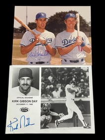 Vintage Baseball MLB Signed 8 x 10 Photo Autograph Collection Lot Mike Marshall Kirk Gibson