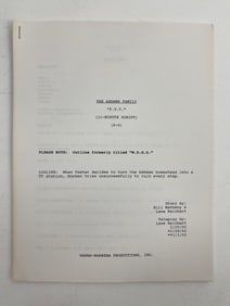 Addams Family Animation TV Show Hanna-Barbera 1992 Script