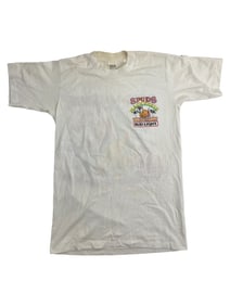 Vintage 1986 Bud Light Spuds Mackenzie Party Animal Village Mews T-Shirt Size M