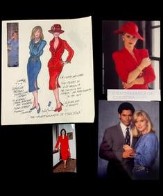 The Disappearance of Christina movie costume design sketch drawing signed by Judy Truchan