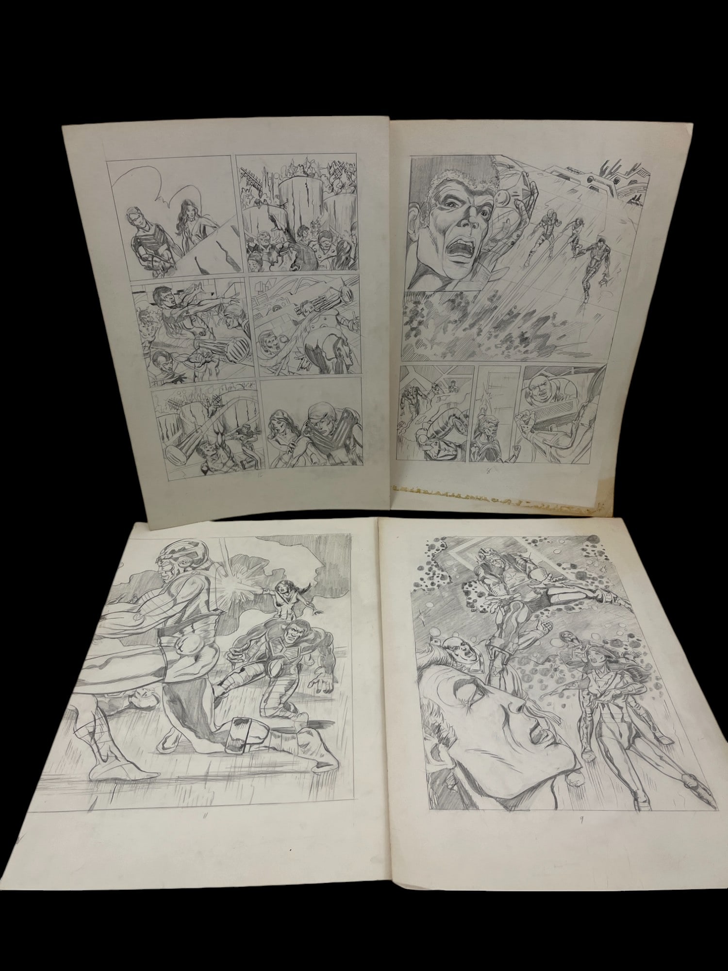 Vintage Comic Book Art Hand Drawing Pencil Sketch Story Board lot 5 (1 of 5)