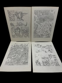 Vintage Comic Book Art Hand Drawing Pencil Sketch Story Board lot 7