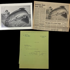 Original Signed Production Published Photos Wisconsin Trout Stamp by Nick Pitl