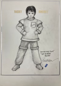 The Journey Begins Ricky Rocket Movie Costume Design Sketch Drawing Signed by Judy Truchan