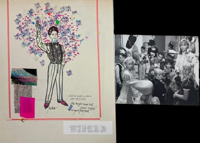 The Wizard movie costume design sketch drawing signed by Judy Truchan