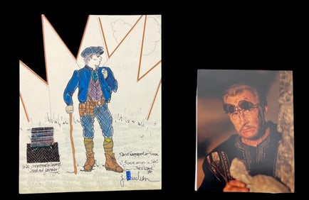 The Wizard movie costume design sketch drawing signed by Judy Truchan