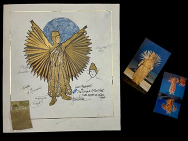 The Wizard movie costume design sketch drawing signed by Judy Truchan