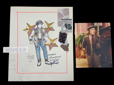 The Wizard movie costume design sketch drawing signed by Judy Truchan