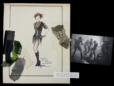 The Wizard movie costume design sketch drawing signed by Judy Truchan