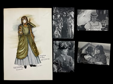 East of Eden movie costume design sketch drawing signed by Judy Truchan