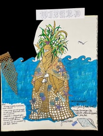 The Wizard movie costume design sketch drawing signed by Judy Truchan