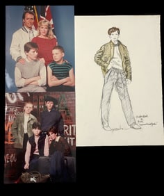 Children in the crossfire movie costume design sketch drawing signed by Judy Truchan