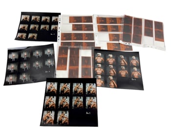 Vintage Photo European French English Model fashion photographer Contact Sheet with negative Pinup