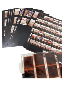 Vintage Photo European French English Model fashion photographer Contact Sheet with negative Pinup