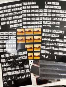 Vintage Photo European French English Model fashion photographer Contact Sheet with negative Pinup