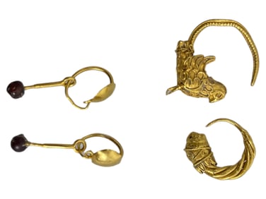 Ancient Roman 23k Gold Earrings