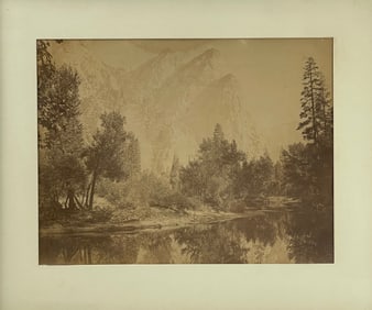 Carleton E. Watkins - 1865 Yosemite Valley Albumen Print on Original Mount