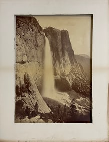 Carleton E. Watkins (American 1829-1918) Yosemite Falls, Albumen 1865