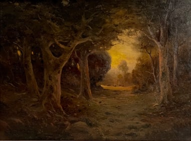 William Keith Scottish American 1838-1911 Signed Oil Painting on Canvas Landscape