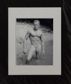 Vintage Gay Male Interest B&W Photo Stamped on Back