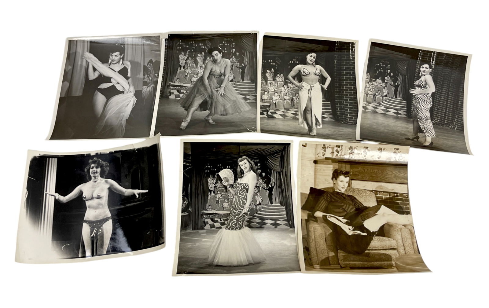 Vintage 1950's Original Burlesque Nude Pin up Model Risque Photo 8x10 Black & White Photographs: Vintage 1950's Original Burlesque Nude Pin up Model Risque Photo 8x10 Black & White Photographs lot 7