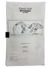 Movie Planet Hulk MLG Production Storyboard Show Frank Paur Samuel Liu Lot 90 pages
