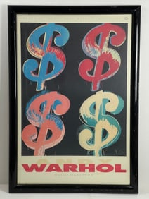 ANDY WARHOL Vintage 1989 1st Edition Lithograph Print Pop Art "Dollar Signs"