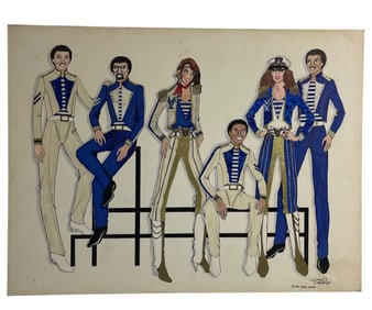 Cheryl Daniels 1983 Original Earth Wind and Fire Costume Design Drawing