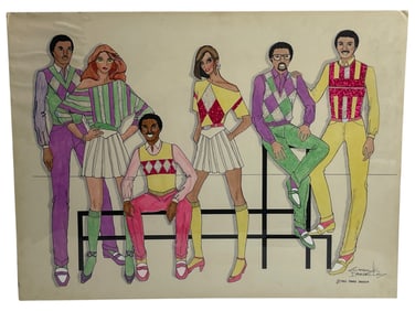 Cheryl Daniels 1983 Original Earth Wind and Fire Costume Design Drawing
