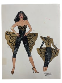 Cheryl Daniels 1988 Original Costume Design Drawings