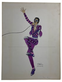 Cheryl Daniels 1983 Original Prince Costume Design Drawing
