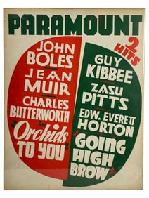 Vintage Paramount Theater Double Feature Poster