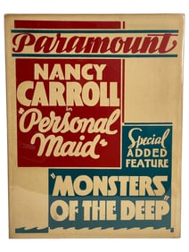 Vintage Paramount Theater Double Feature Poster