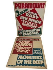 Vintage Paramount Theater Double Feature Posters
