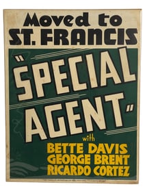 Moved to St. Francis "Special Agent" Bette Davis Original Poster