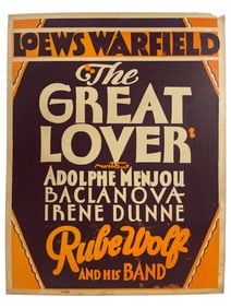 Loews Warfield The Great Lover Original Theater Poster