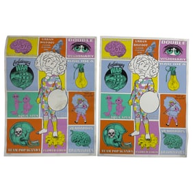 Captain Caption - Ron English 6-Color Screen Print Lot