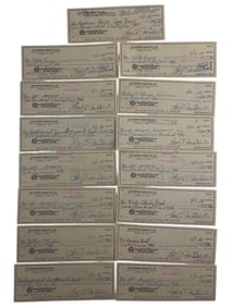 Lee Mishkin Disney Animator Check Collection Lot