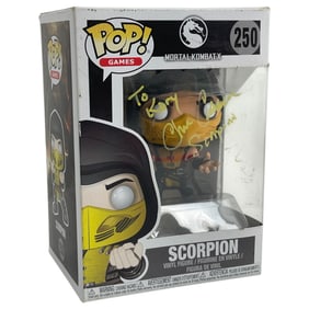 Mortal Kombat X Scorpion Funko POP! #250 Signed by Chris Casamassa