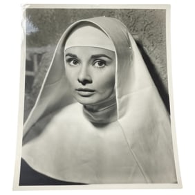 Original Warner Bros. Studio B&W Photograph of Audrey Hepburn
