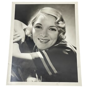 Vintage Original B&W Photograph of Helen Hayes by George Hurrell Stamped