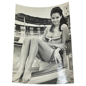 Vintage Original 1966 B&W Photograph of Mie Hama Stamped